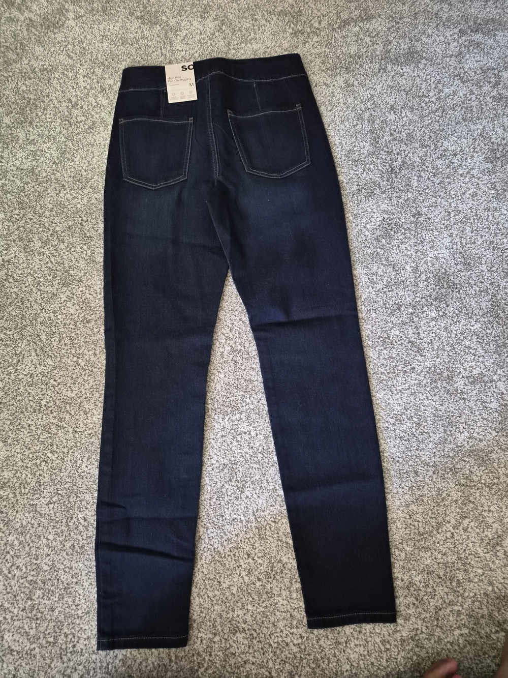 SO Women’s Dark Blue Jeggings - Slim Stretch Back Pocket Design